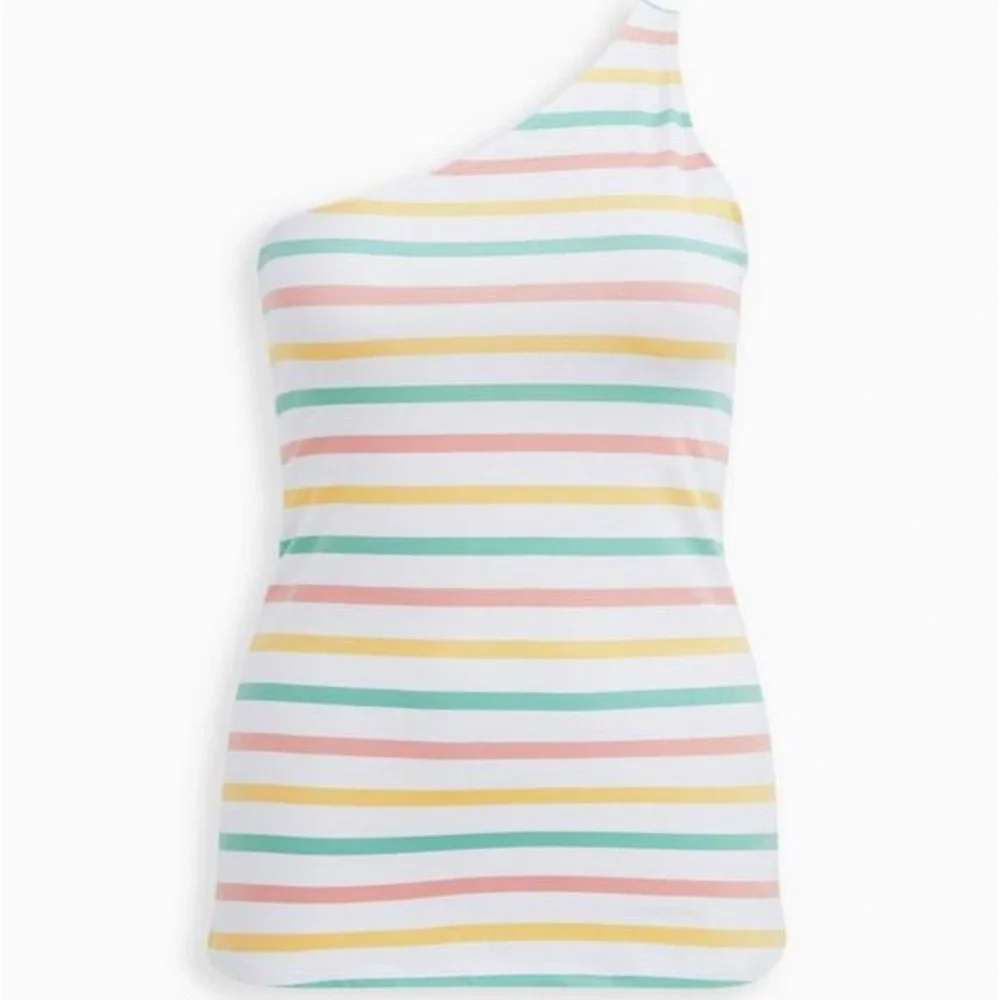 Torrid Stripe Foxy One Shoulder Tank Top